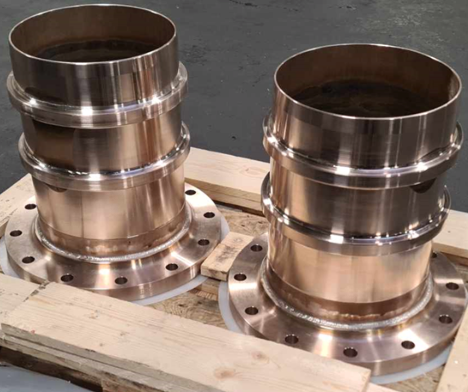 16” ASA 150 CuNi 90/10 Copper Nickel built in hose tails.